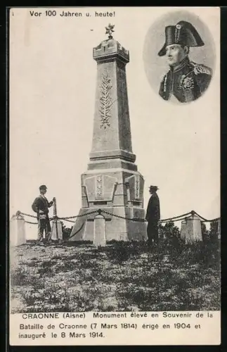 AK Craonne, Monument élevé en Souvenir de la Bataille de Craonne