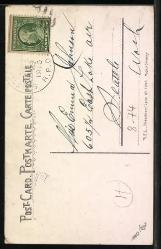 AK Frau beim Angeln mit elegantem Herrn