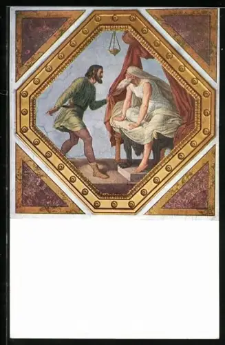 AK Szene aus den Nibelungen, König Siegmund erfährt die Ermordung seines Sohnes Siegfried