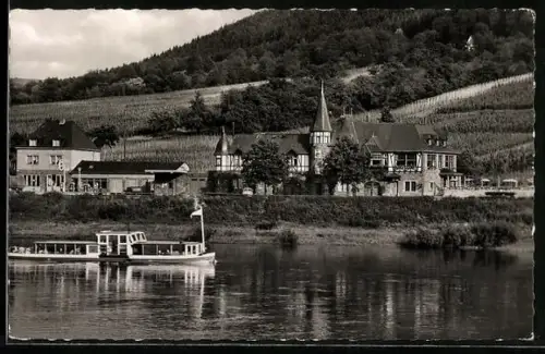 AK Cochem /Mosel, Weinhaus Heinrich Andre, Mosel, Ausflugsschiff