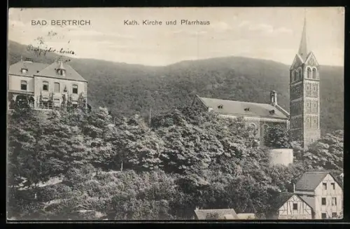 AK Bad Bertrich, Katholische Kirche und Pfarrhaus