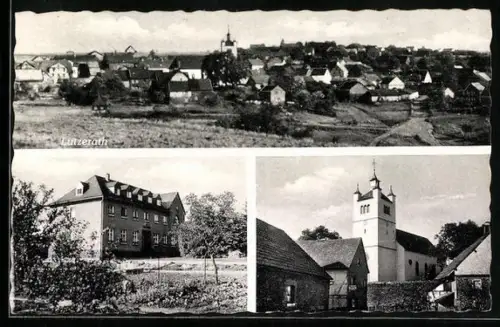 AK Lutzerath, Ortsansicht, Schule, Kirche