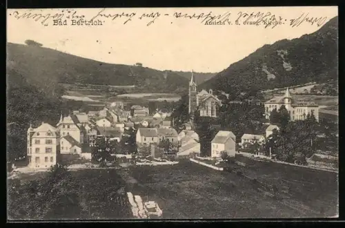 AK Bad Bertrich, Ortsansicht von der evangelischen Kirche