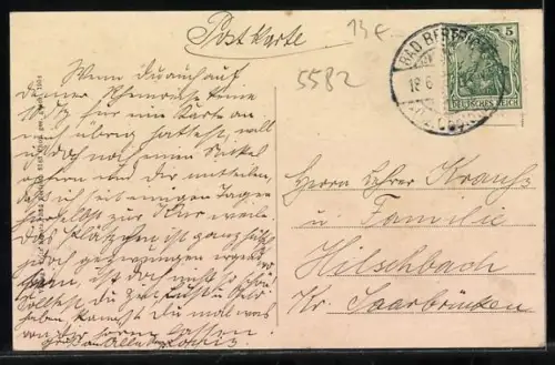 AK Bad Bertrich, Ortsansicht von der evangelischen Kirche