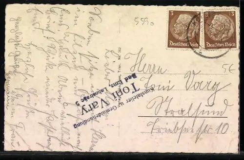 AK Cochem a. d. Mosel, Burg, Ortsansicht, Moselufer