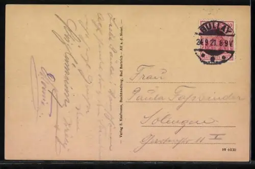 AK Alf a. Mosel, Ortsansicht mit Moselufer und Weinbergen