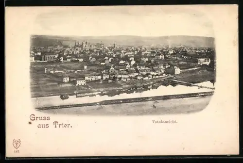 AK Trier, Totalansicht aus der Vogelschau