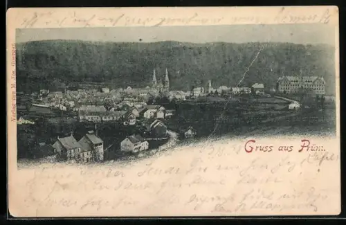 AK Prüm, Gesamtansicht mit Kirche und Kloster