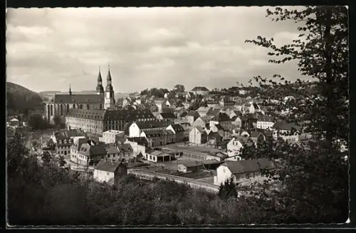 AK Prüm /Eifel, Stadtansicht mit Kirche und Kloster
