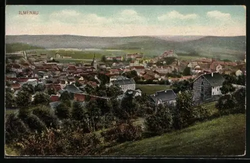 AK Ilmenau / Thüringen, Panoramaansicht der Stadt
