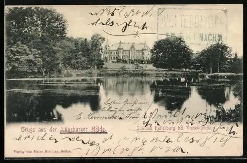 AK Visselhövede /Lüneburger Heide, Schloss Kettenburg, Gewässer