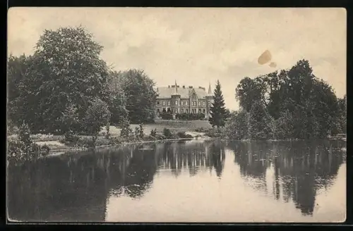 AK Kettenburg /Lüneburger Heide, Schloss Kettenburg, Parkanlage, Teich