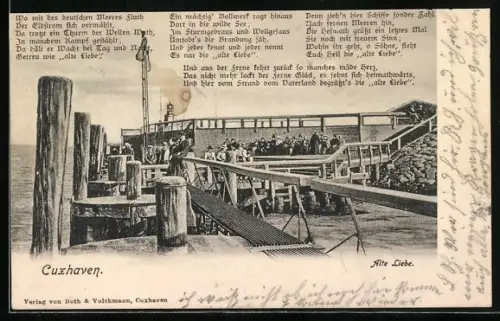 AK Cuxhaven, Alte Liebe, Hafen, Anleger