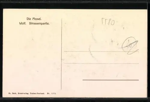 AK Wolf /Mosel, Strassenpartie im Ort