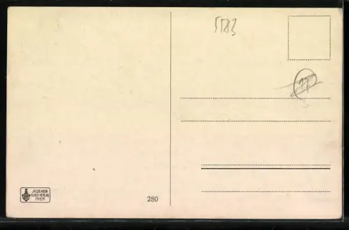 AK Zell a. d. Mosel, Ortsansicht mit Moselpartie