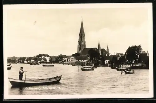 AK Schleswig, Schleiansicht mit Booten