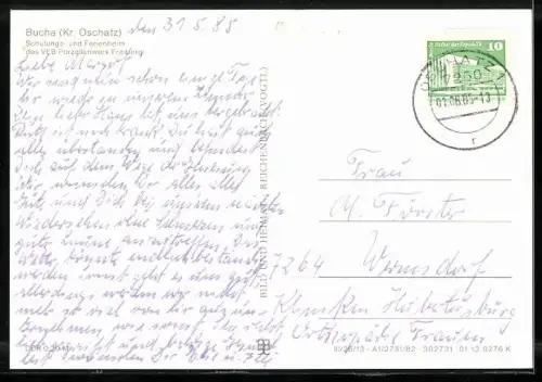 AK Bucha /Oschatz, Schulungs- und Ferienheim des VEB Porzellanwerk Freiberg