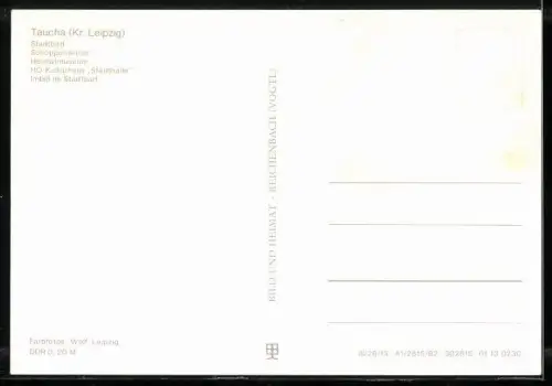 AK Taucha /Leipzig, Stadtbad, Schöppenwiese, HO-Kulturhaus Stadthalle