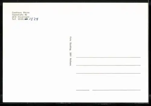 AK Häuslingen / Lüneburger Heide, Gasthaus Meins in der Haptstrasse 40
