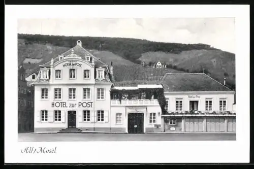 AK Alf /Mosel, Hotel zur Post, Bes. Hermann Leunig