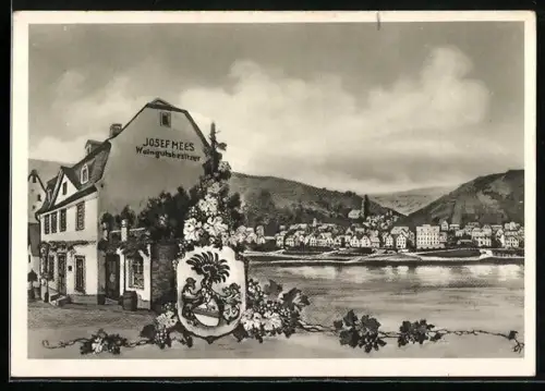 AK Briedel /Mosel, Weingut Josef Mees, Wappen