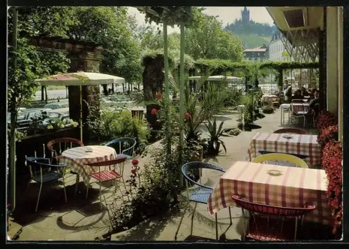 AK Cochem /Mosel, Hotel Germania, Bes. Lambert Feltenz, Terrasse