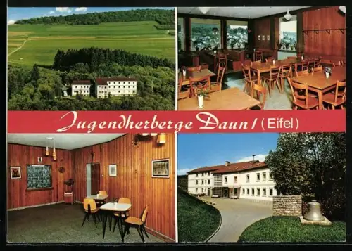 AK Daun /Eifel, Jugendherberge, Speisesaal, Aufenthaltsraum, Aussenansicht