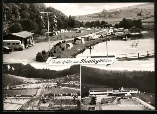 AK Stadtkyll /Eifel, Campingplatz, Zentral-Schwimmbad