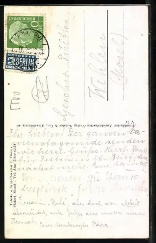 AK Pfalzel a. d. Mosel, Partie am Moselufer