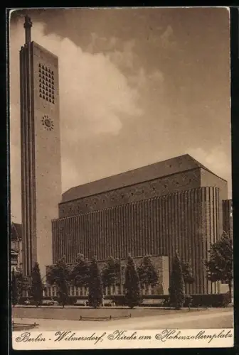 AK Berlin-Wilmersdorf, Kirche am Hohenzollernplatz