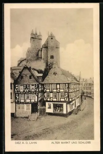 AK Diez a. d. Lahn, Alter Markt, Schloss