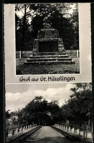 AK Gr. Häuslingen, Kriegerdenkmal