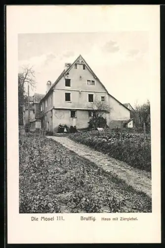 AK Bruttig /Mosel, Haus mit Ziergiebel