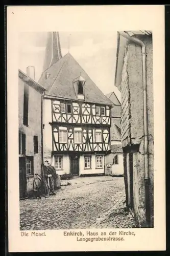 AK Enkirch /Mosel, Haus an der Kirche, Langegrabenstrasse