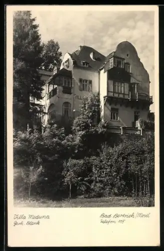 AK Bad Bertrich /Mosel, Hotel Villa Meduna, Be. Gerh. Blank
