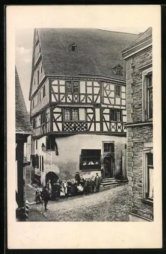 AK Ürzig /Mosel, Häuser am Markt