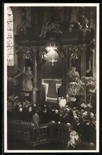 AK Trier, Eröffnungsfeier bei der Ausstellung des hl. Rocks im Dom 1933