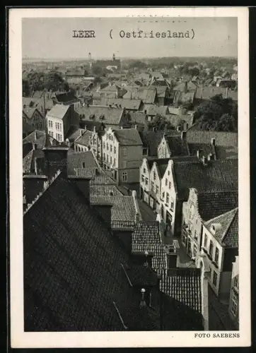 AK Leer /Ostfriesland, Ortsansicht aus der Vogelschau