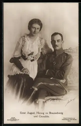 AK Ernst August Herzog von Braunschweig mit Gemahlin