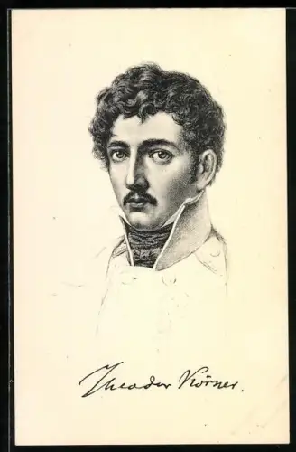 AK Porträt Theodor Körners in Uniform