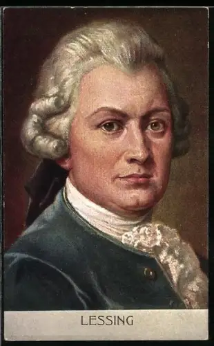 Künstler-AK Portrait von Gotthold Ephraim Lessing