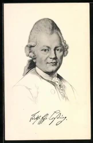 AK Portrait von Gotth. Ephr. Lessing, Schriftsteller