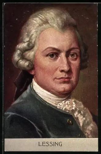 Künstler-AK Portrait von Gotthold Ephraim Lessing