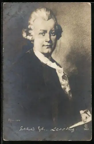 Künstler-AK Fritz Rumpf: Bildnis des Schriftsteller Lessing