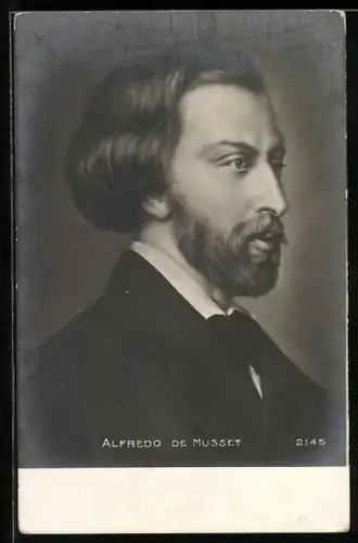 AK Alfredo de Musset, Portrait des Autoren