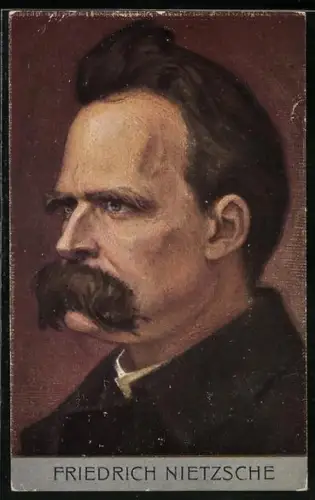 AK Portrait von Friedrich Nietzsche, Philosoph