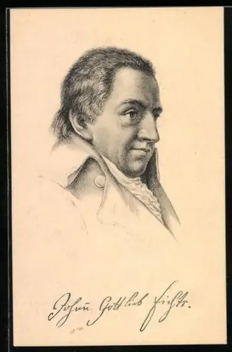 Künstler-AK Portrait Joh. Gottlieb Fichte
