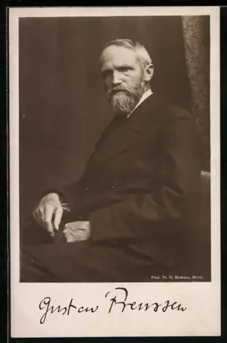 AK Portrait von Gustav Frenssen, Geb. 1863, Erzähler