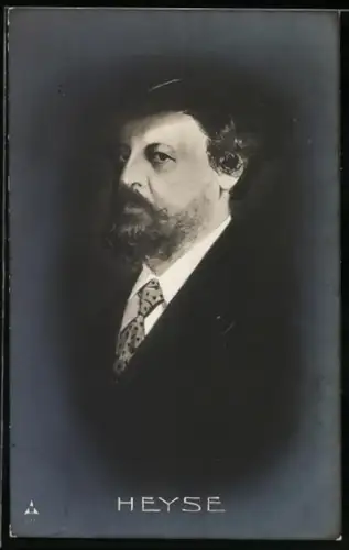 AK Paul Heyse, Portrait des Dichters
