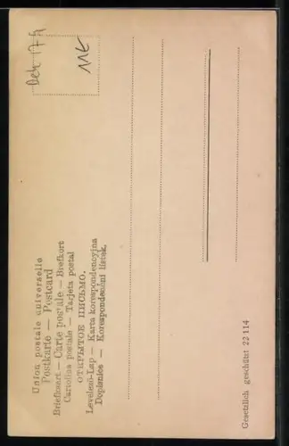 AK Paul Heyse, Portrait mit Hut